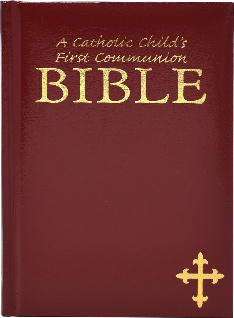 A Catholic Child&#39;s First Communion Bible Maroon