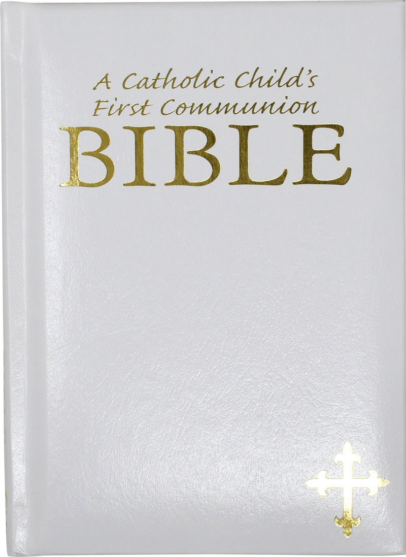 A Catholic Child&#39;s First Communion Bible White
